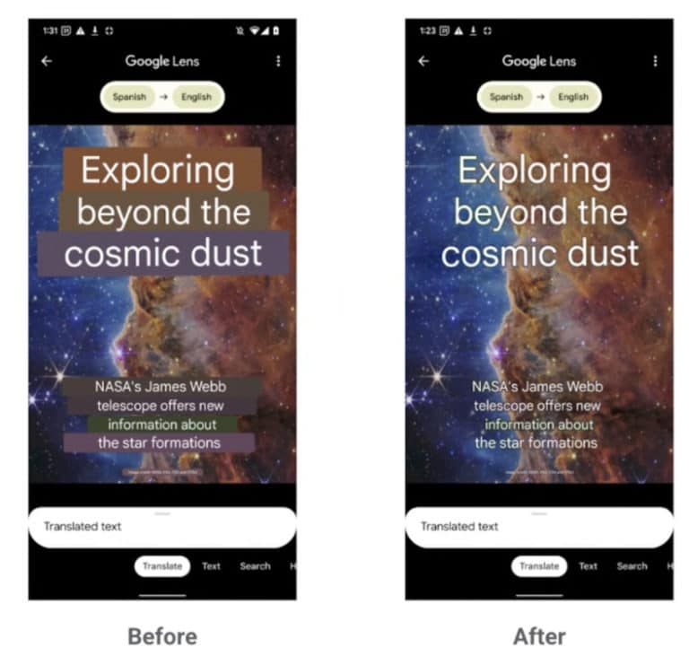 Google Lens translate getting an upgrade
