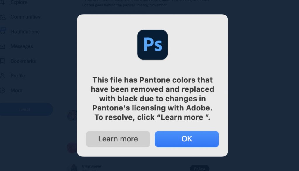 Adobe Photoshop Charge 15$ For Ues PANTONE