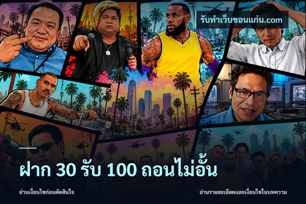 ฝาก 30 รับ 100 ถอนไม่อั้น
