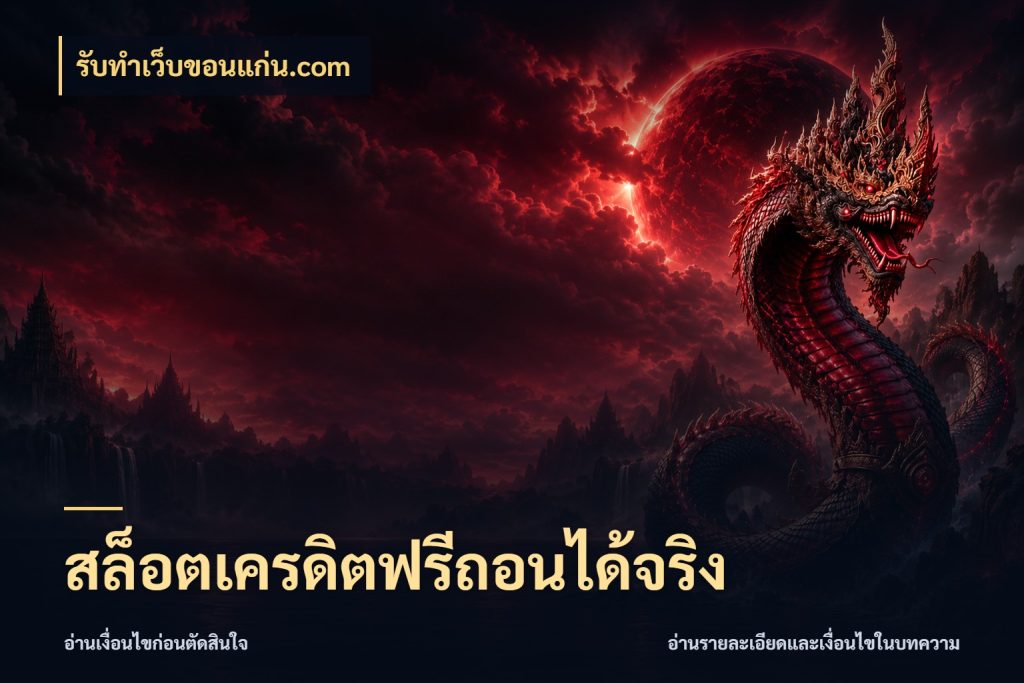 สล็อตเครดิตฟรีถอนได้จริง เครดิตฟรีกับจังหวะลุ้นที่คุณเลือก กับ รับทําเว็บขอนแก่น.com