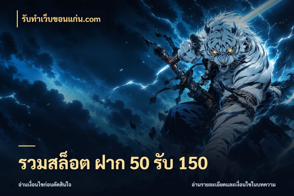 รวมสล็อต ฝาก 50 รับ 150 โปรยอดรับที่สายเกมสนใจ กับ รับทําเว็บขอนแก่น.com