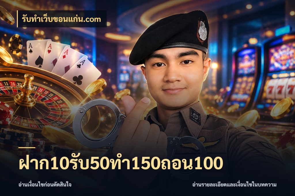 ฝาก10รับ50ทํา150ถอน100 สนุกกับตัวเลือกโปรในสไตล์ของคุณ กับ รับทําเว็บขอนแก่น.com