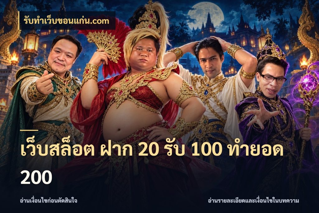 เว็บสล็อต ฝาก 20 รับ 100 ทำยอด 200 จุดเด่นของเครดิตที่คนชอบเกมอยากรู้ กับ รับทําเว็บขอนแก่น.com