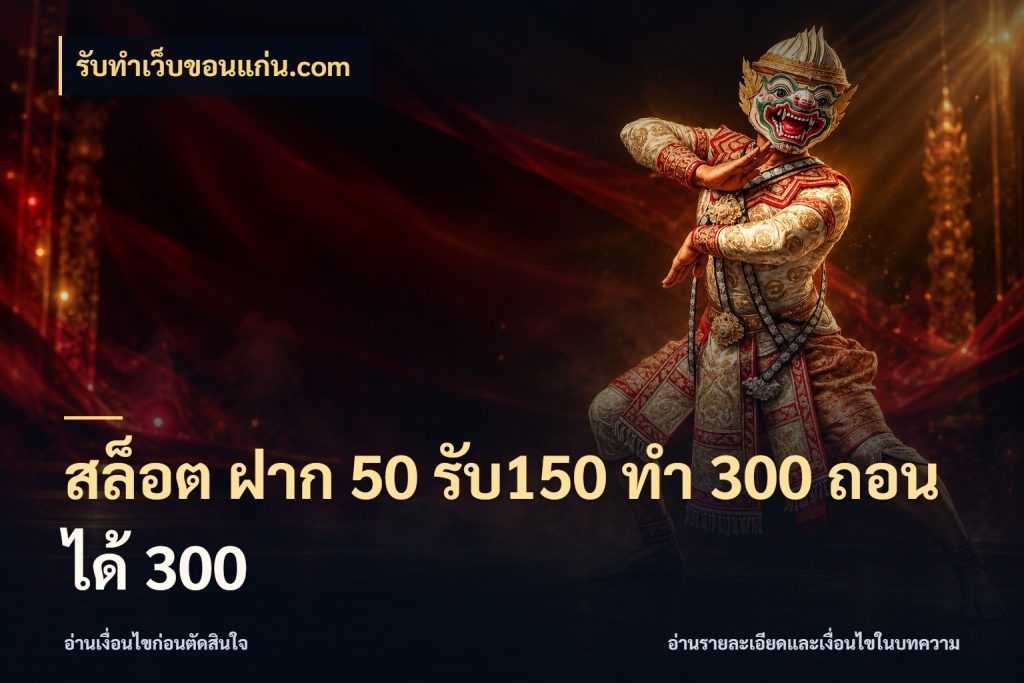 สล็อต ฝาก 50 รับ150 ทํา 300 ถอนได้ 300 ยอดฝากและยอดรับในมุมของคนชอบลุ้น ในมุม รับทําเว็บขอนแก่น.com