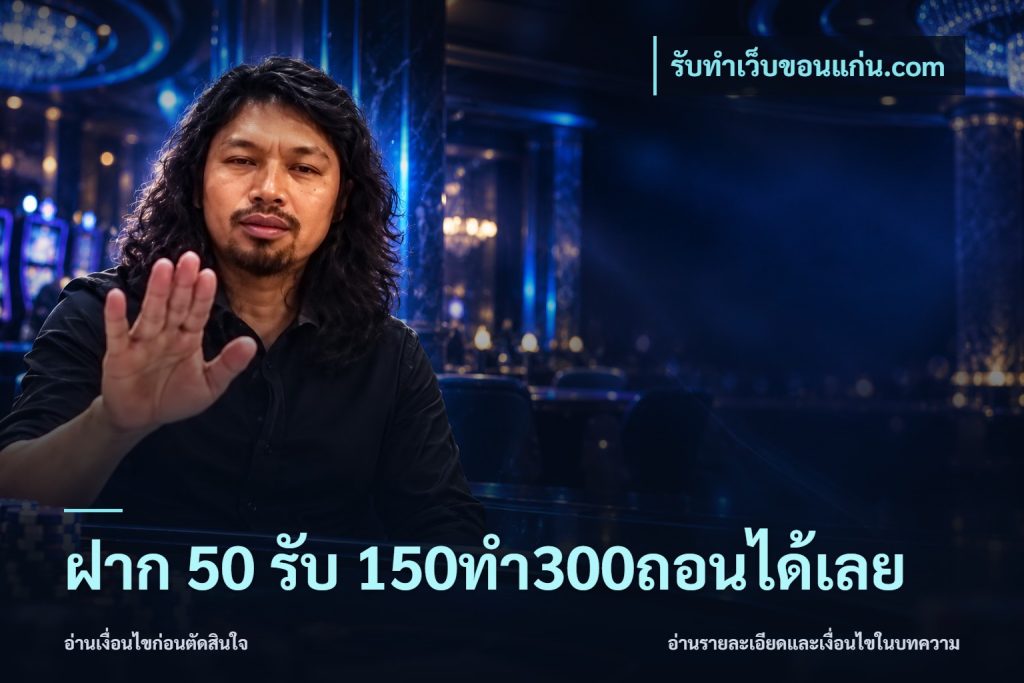 ฝาก 50 รับ 150ทำ300ถอนได้เลย