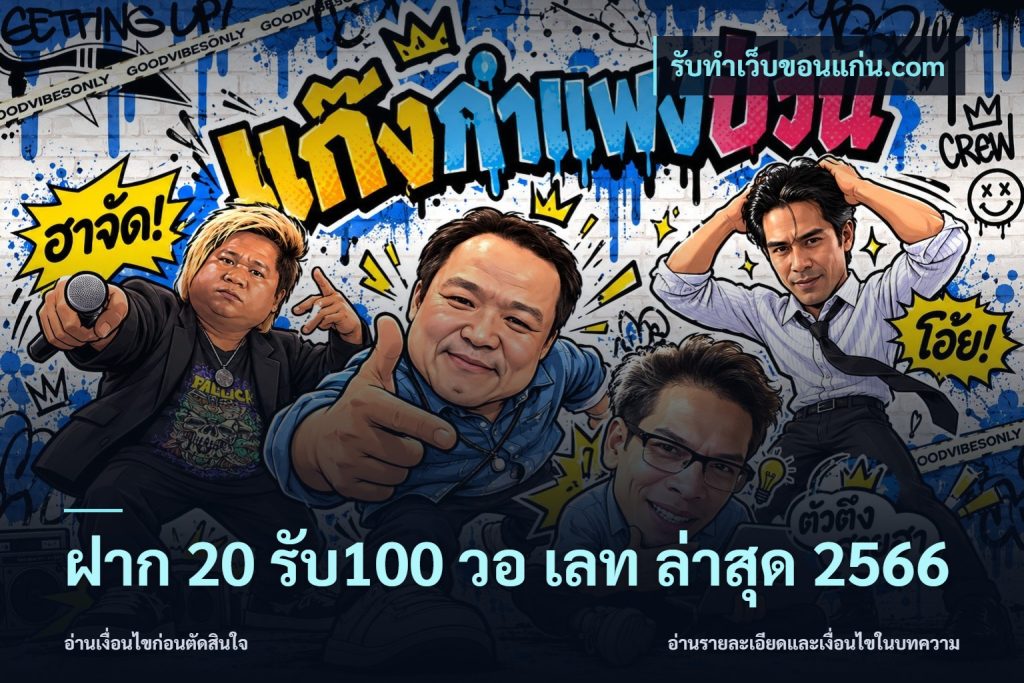 ฝาก 20 รับ100 วอ เลท ล่าสุด 2566