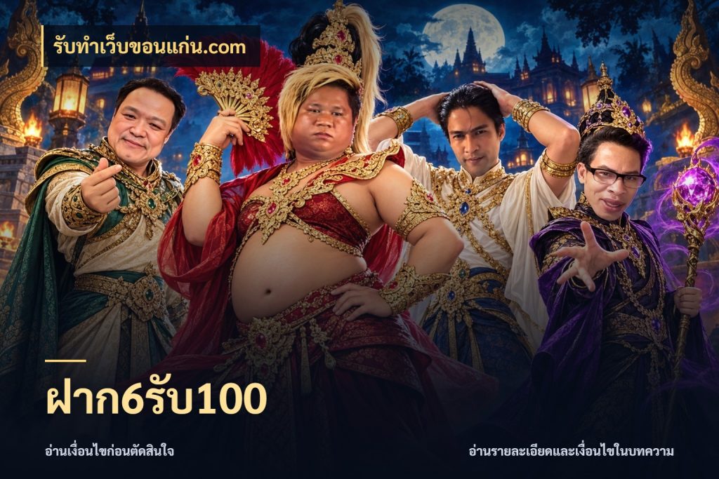 ฝาก6รับ100 เครดิตกับรูปแบบโปรที่ตรงใจ สไตล์ รับทําเว็บขอนแก่น.com