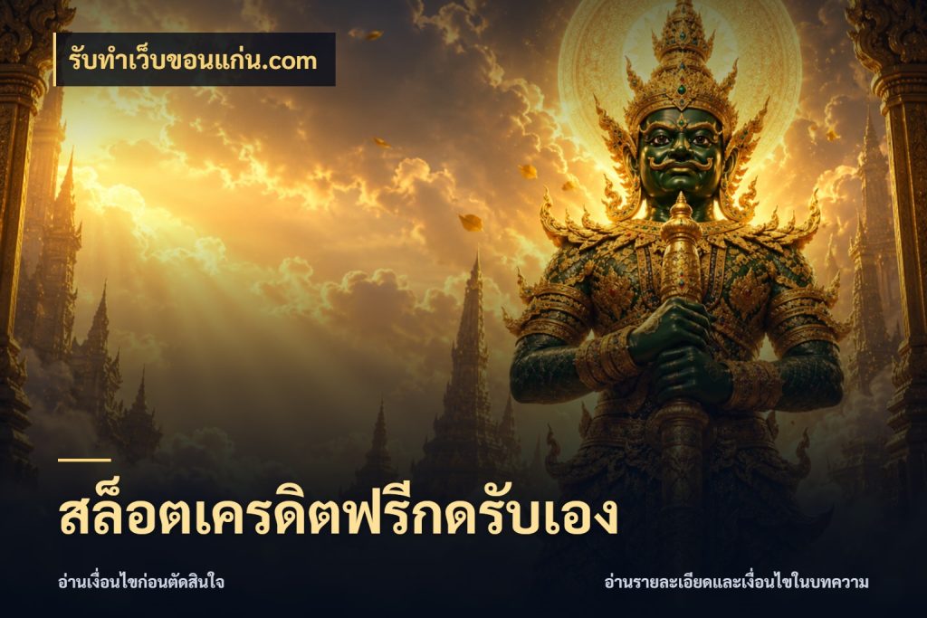 สล็อตเครดิตฟรีกดรับเอง จากชื่อเครดิตฟรีสู่ความสนุกที่เข้าใจได้ ในมุม รับทําเว็บขอนแก่น.com