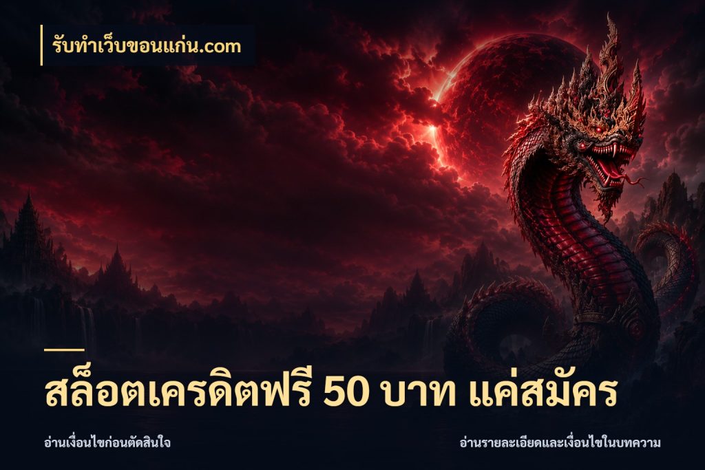 สล็อตเครดิตฟรี 50 บาท แค่สมัคร เครดิตแต่ละรูปแบบมีมุมไหนให้ดู กับ รับทําเว็บขอนแก่น.com