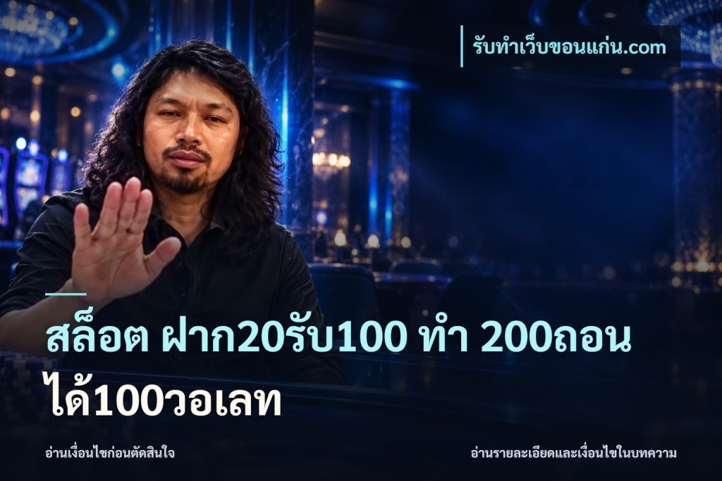 สล็อต ฝาก20รับ100 ทํา 200ถอนได้100วอเลท