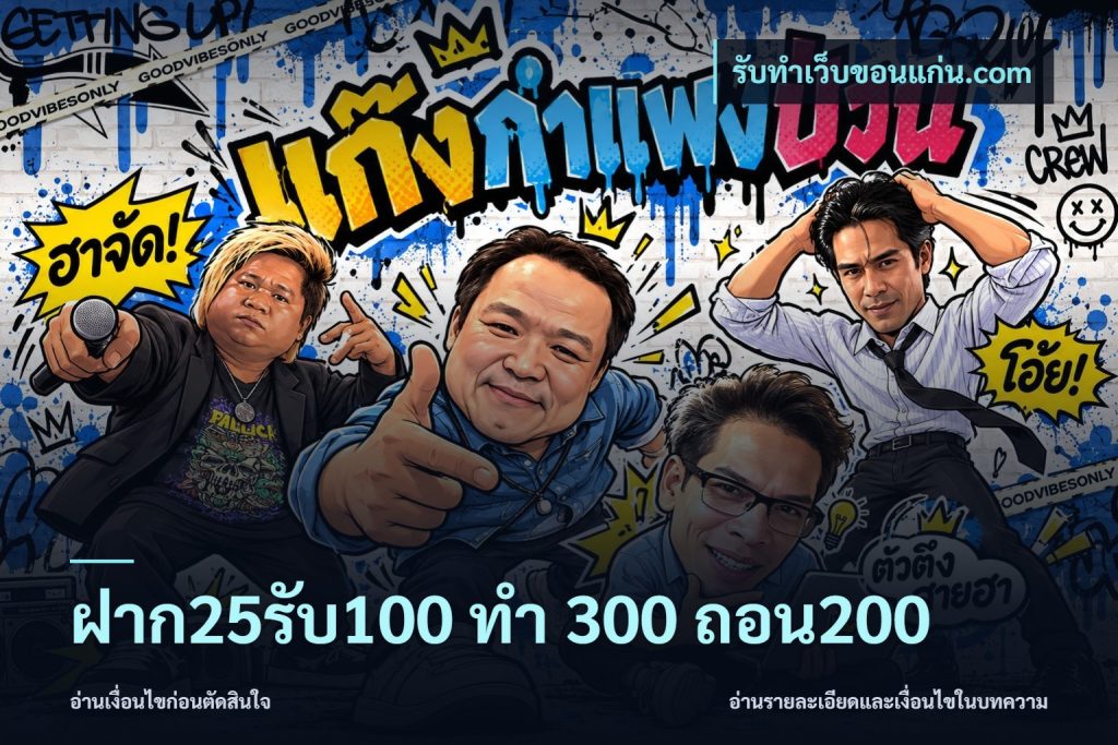 ฝาก25รับ100 ทํา 300 ถอน200