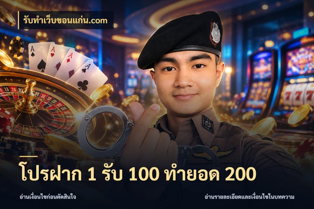 โปรฝาก 1 รับ 100 ทำยอด 200 สีสันของโปรฝากและยอดรับ สไตล์ รับทําเว็บขอนแก่น.com