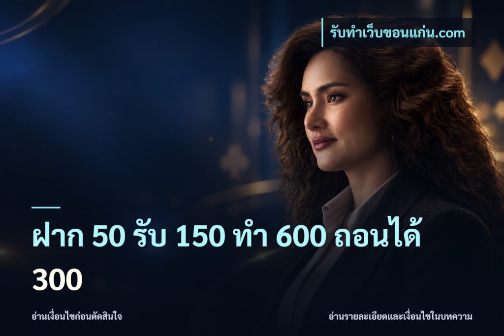 ฝาก 50 รับ 150 ทํา 600 ถอนได้ 300