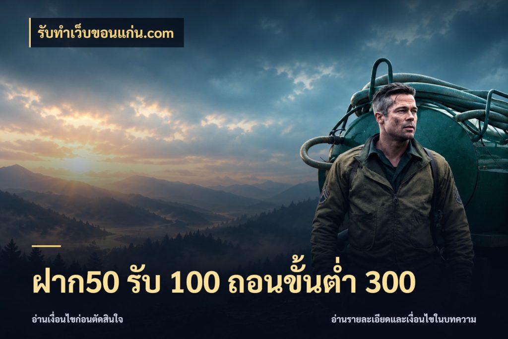 ฝาก50 รับ 100 ถอนขั้นต่ํา 300 จับคู่โบนัสกับสไตล์เกมที่ชอบ กับ รับทําเว็บขอนแก่น.com