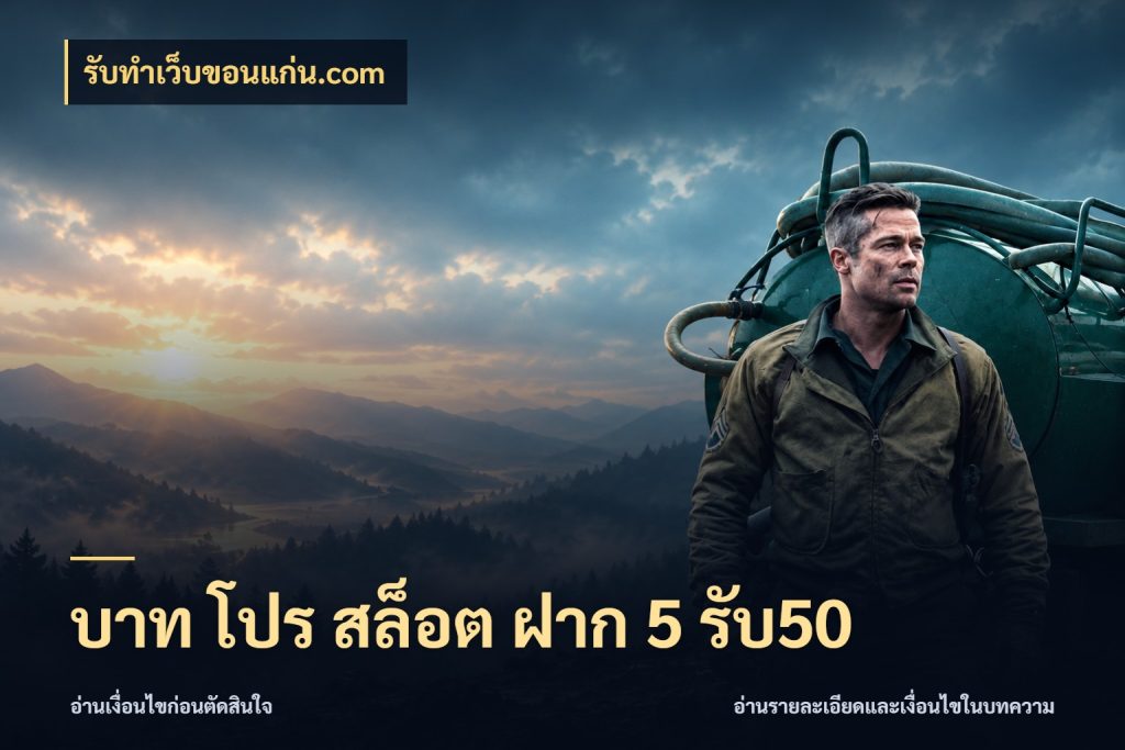 บาท โปร สล็อต ฝาก 5 รับ50 ยอดฝากและยอดรับในมุมของคนชอบลุ้น กับ รับทําเว็บขอนแก่น.com