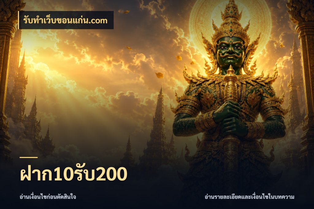 ฝาก10รับ200 โปรยอดรับที่สายเกมสนใจ สไตล์ รับทําเว็บขอนแก่น.com