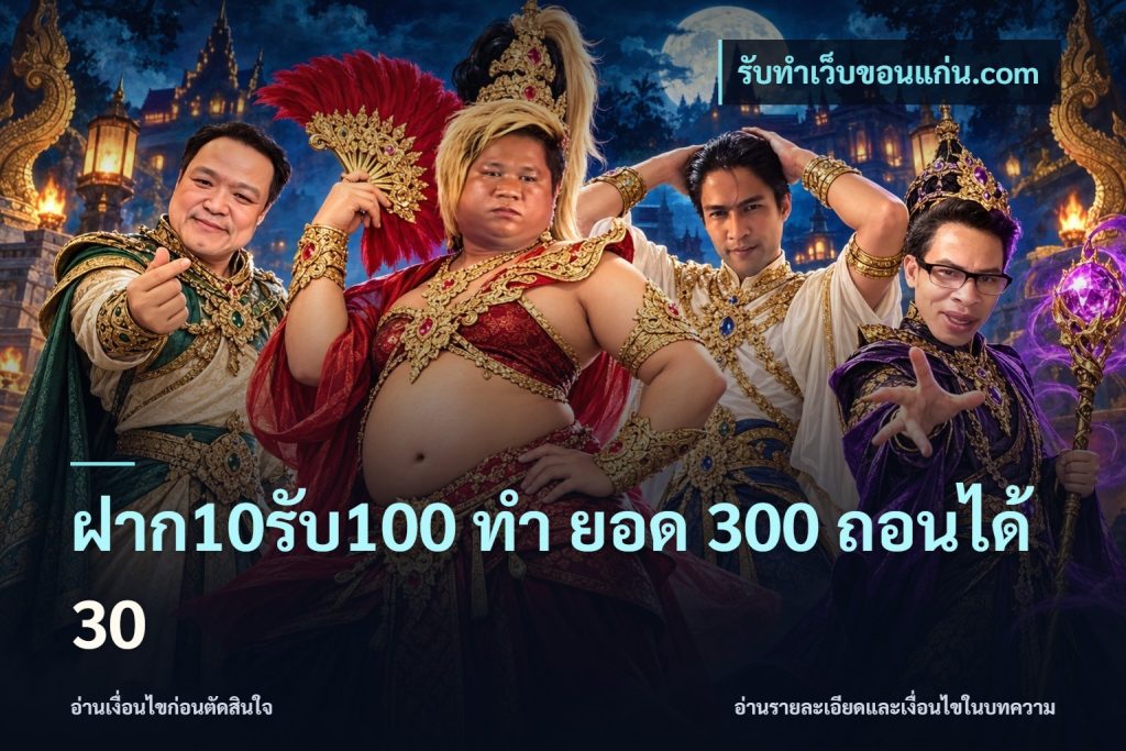 ฝาก10รับ100 ทํา ยอด 300 ถอนได้ 30