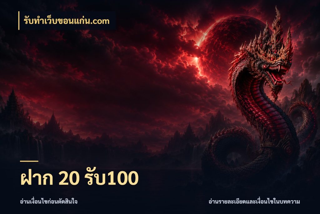 ฝาก 20 รับ100 เปิดมุมโปรให้เข้ากับเกมแนวโปรด ในมุม รับทําเว็บขอนแก่น.com