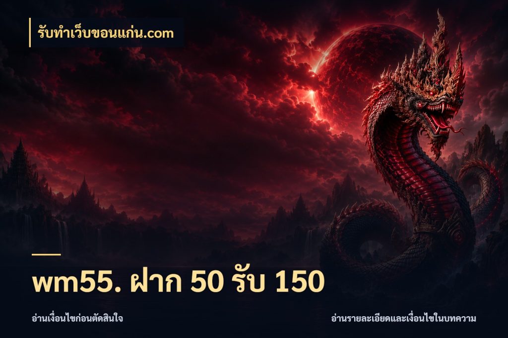 wm55. ฝาก 50 รับ 150 รับทําเว็บขอนแก่น.com จับคู่โบนัสกับสไตล์เกมที่ชอบ