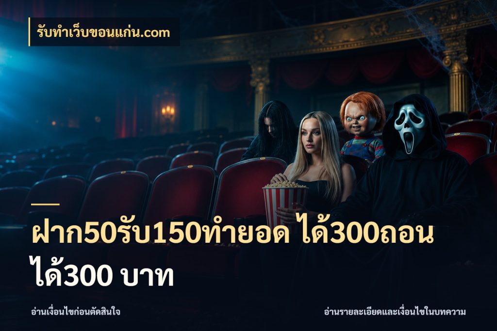 ฝาก50รับ150ทำยอด ได้300ถอนได้300 บาท จับคู่โบนัสกับสไตล์เกมที่ชอบ กับ รับทําเว็บขอนแก่น.com