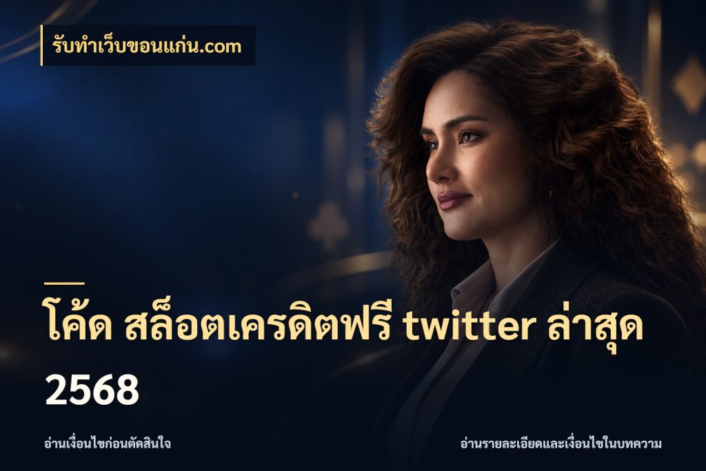 โค้ด สล็อตเครดิตฟรี twitter ล่าสุด 2568 รับทําเว็บขอนแก่น.com เปิดประเด็นเครดิตฟรีสำหรับคนชอบลุ้น