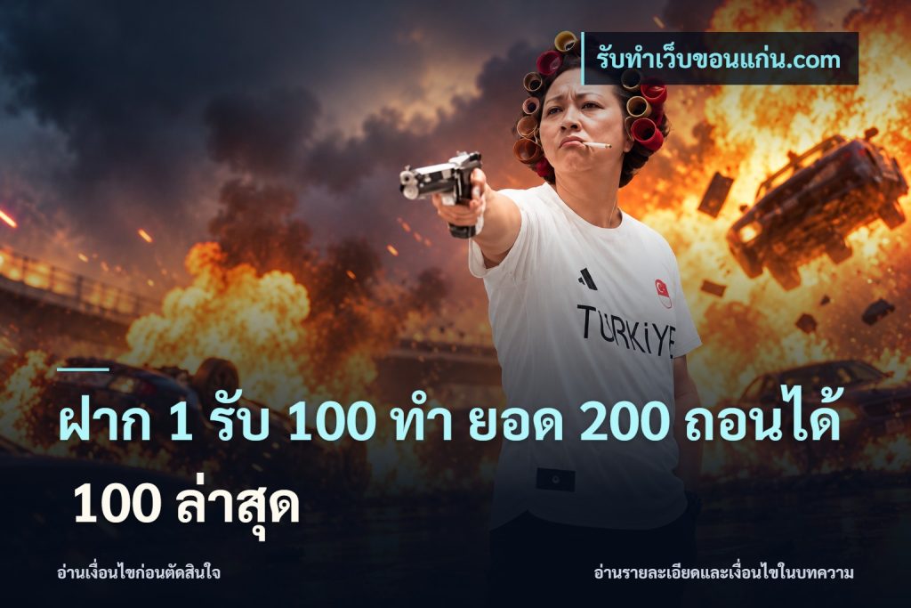 ฝาก 1 รับ 100 ทํา ยอด 200 ถอนได้ 100 ล่าสุด