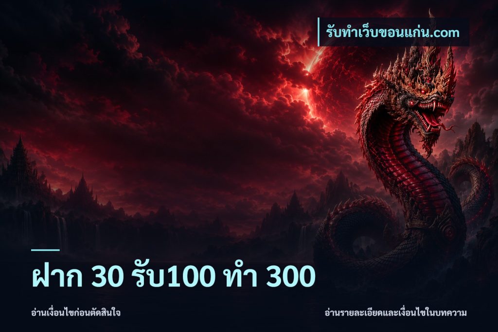 ฝาก 30 รับ100 ทำ 300