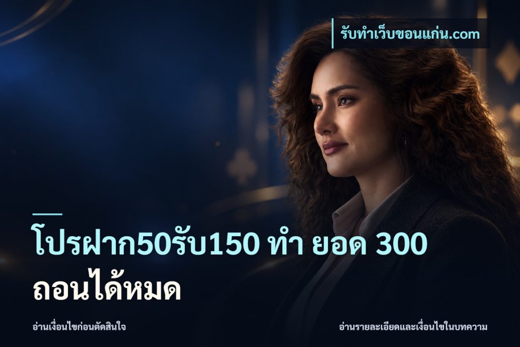 โปรฝาก50รับ150 ทํา ยอด 300 ถอนได้หมด