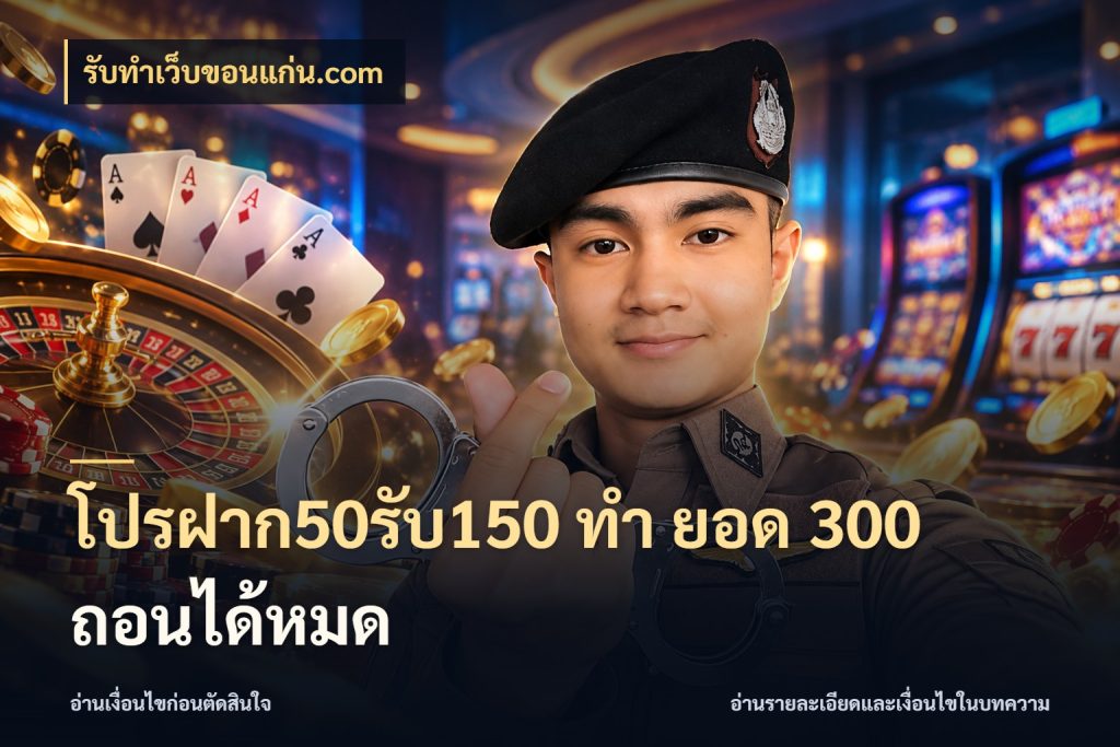 โปรฝาก50รับ150 ทํา ยอด 300 ถอนได้หมด จุดเด่นของเครดิตที่คนชอบเกมอยากรู้ กับ รับทําเว็บขอนแก่น.com