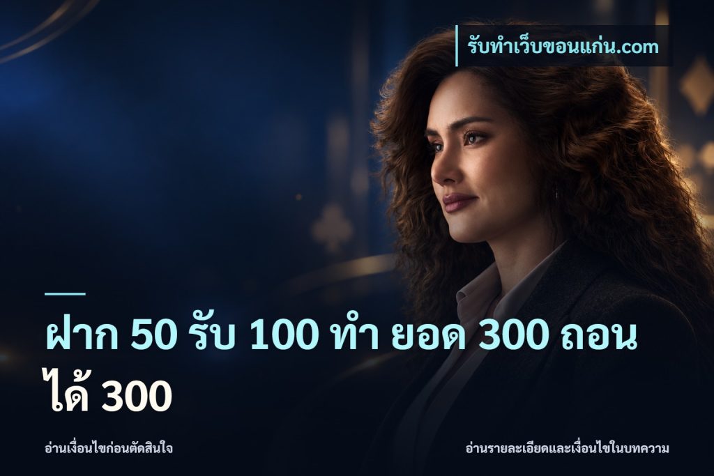 ฝาก 50 รับ 100 ทํา ยอด 300 ถอนได้ 300