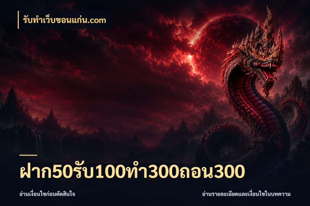 ฝาก50รับ100ทํา300ถอน300 รับทําเว็บขอนแก่น.com เครดิตกับรูปแบบโปรที่ตรงใจ