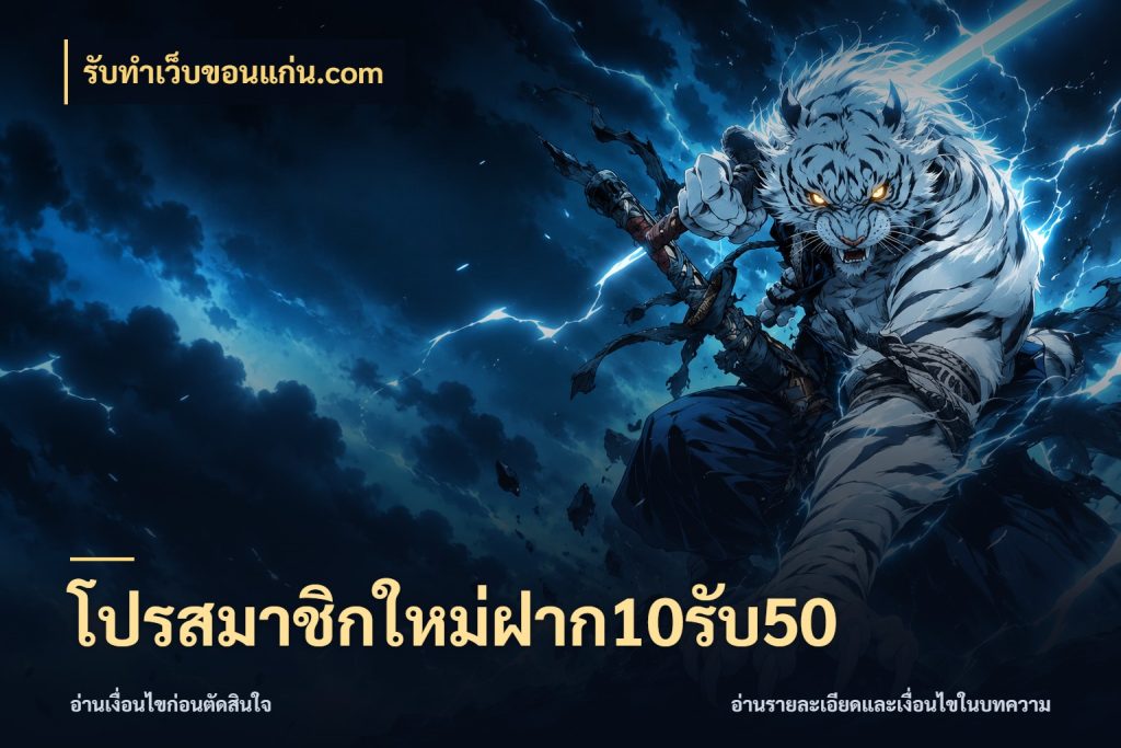 โปรสมาชิกใหม่ฝาก10รับ50 เปิดมุมโปรให้เข้ากับเกมแนวโปรด กับ รับทําเว็บขอนแก่น.com