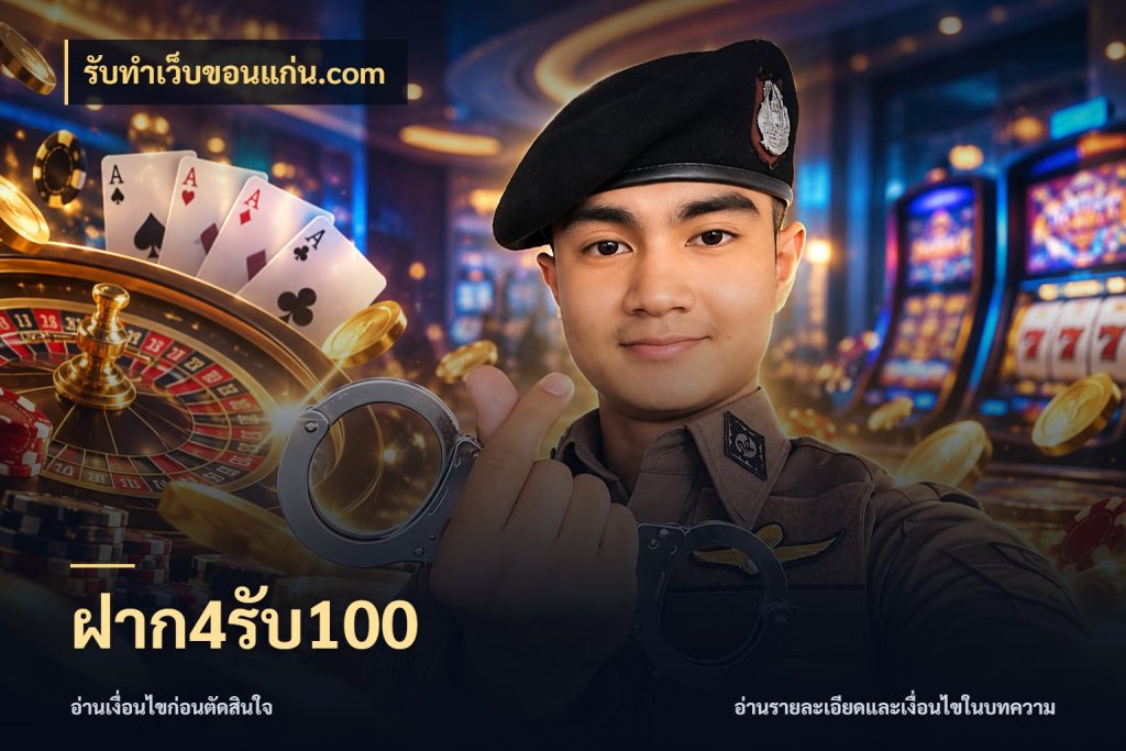 ฝาก4รับ100 รับทําเว็บขอนแก่น.com เปิดมุมโปรให้เข้ากับเกมแนวโปรด