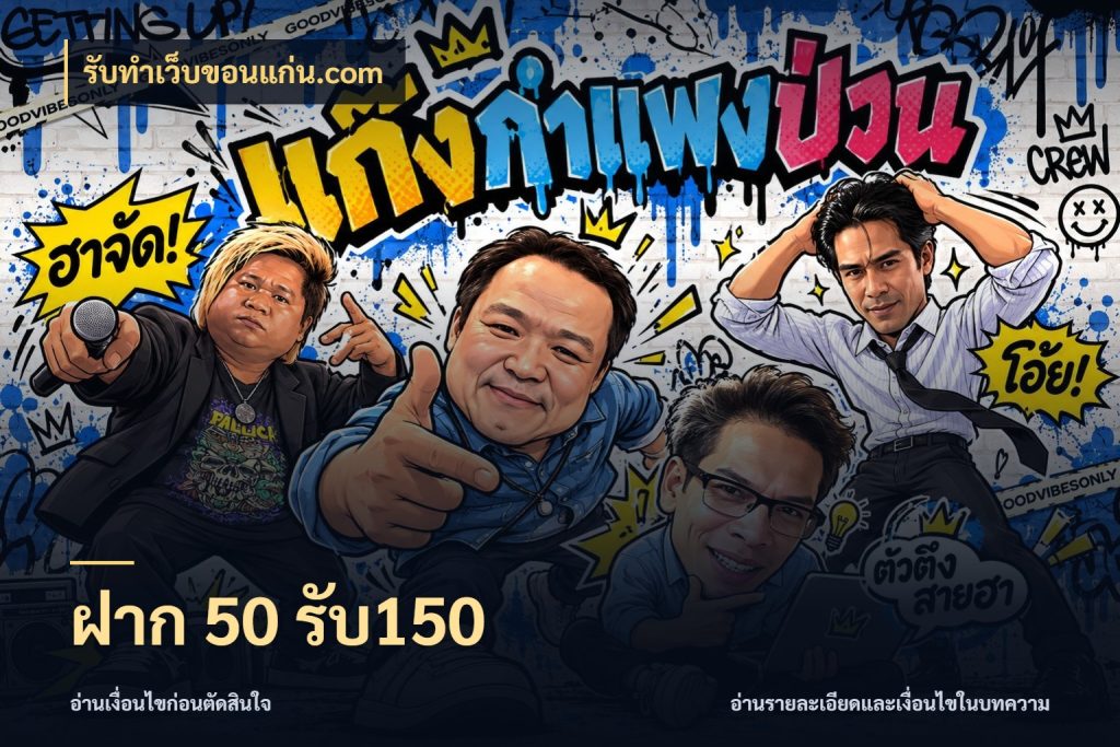 ฝาก 50 รับ150 เปิดมุมโปรให้เข้ากับเกมแนวโปรด ในมุม รับทําเว็บขอนแก่น.com