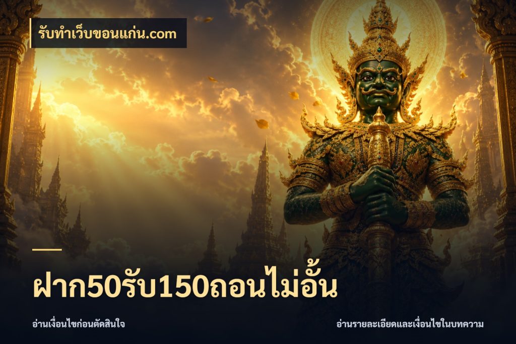 ฝาก50รับ150ถอนไม่อั้น จับประเด็นยอดรับก่อนเลือกความสนุก ในมุม รับทําเว็บขอนแก่น.com