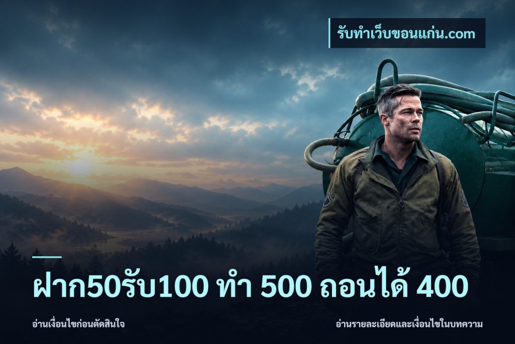 ฝาก50รับ100 ทํา 500 ถอนได้ 400