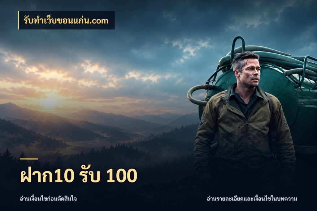 ฝาก10 รับ 100 สีสันของโปรฝากและยอดรับ ในมุม รับทําเว็บขอนแก่น.com
